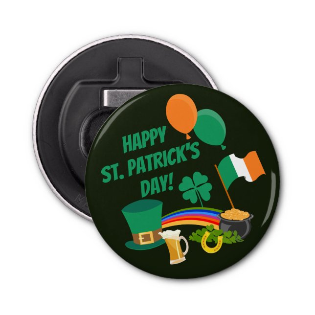 Happy Saint Patrick's Day symbols and traditions Bottle Opener (Front)