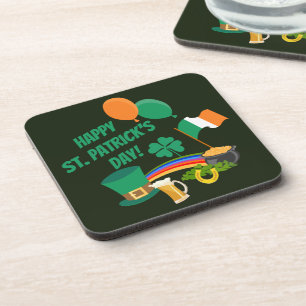 Happy Saint Patrick's Day symbols and traditions Coaster