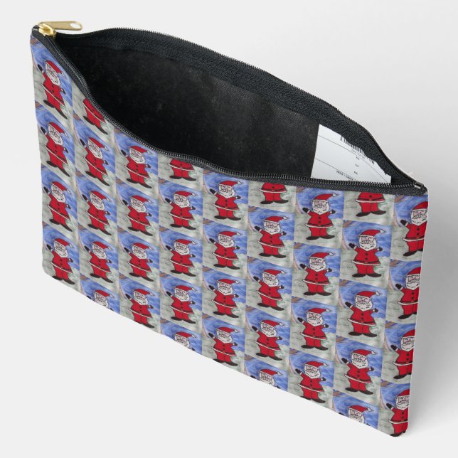 Happy Santa Accessory Pouch (Open)