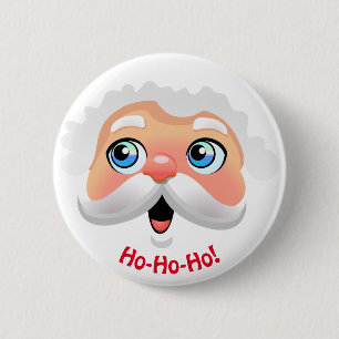 Happy Santa Claus Cartoon 6 Cm Round Badge