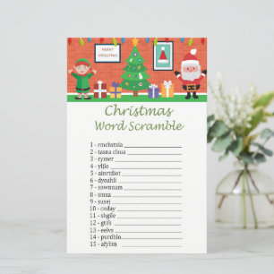 Happy santa claus christmas word scramble game
