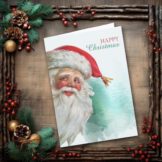 Happy Santa Claus Portrait Christmas Card (Creator Uploaded)