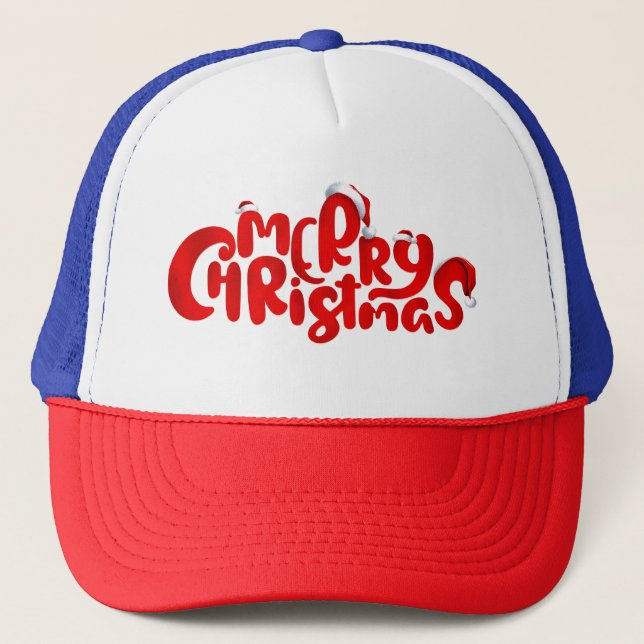 Happy Santa Design  Trucker Hat (Front)