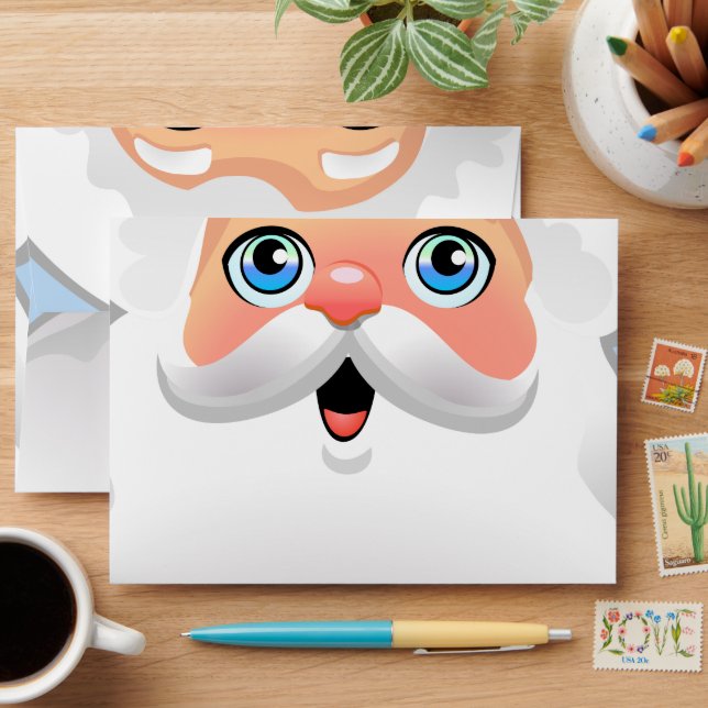 Happy Santa Face Envelope (Desk)