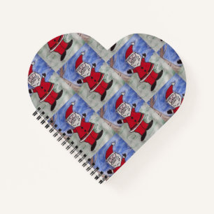 Happy Santa Heart Notebook