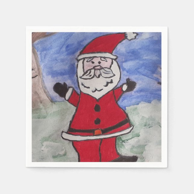 Happy Santa Napkin (Front)