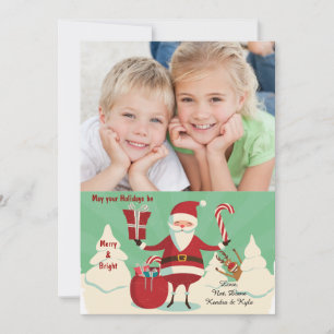 Happy Santa Photo Holiday Card