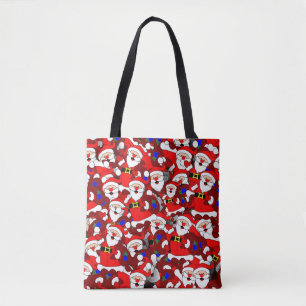 happy santa tote bag