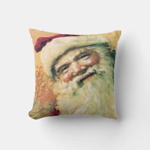 Happy Santa Vintage Christmas Cushion