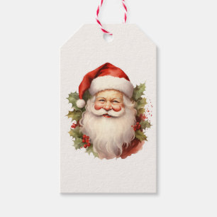 Happy Santa Vintage Gift Tags