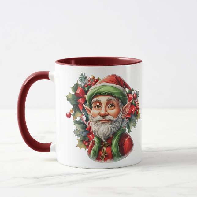 Happy Santa's Elf Mug (Left)