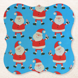 Happy Santas Paper Coaster