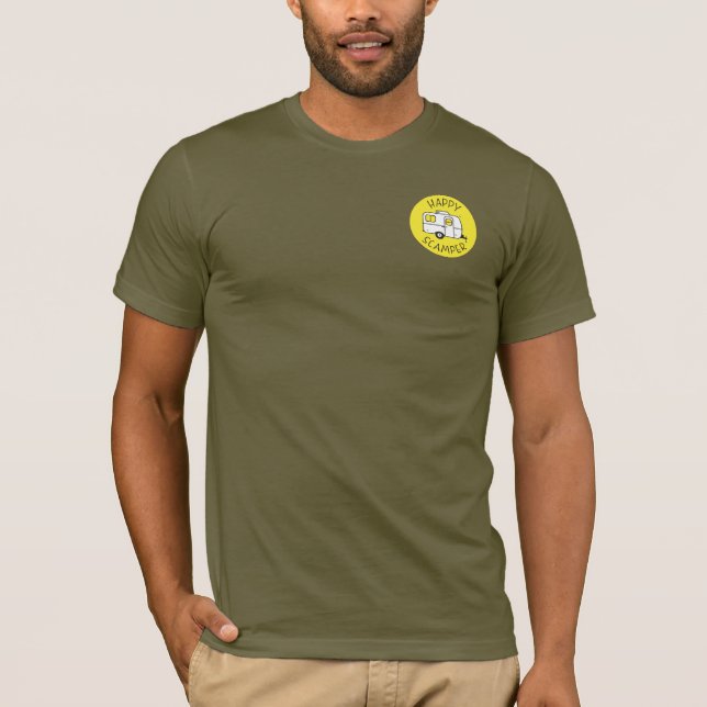 Happy Scamper Mens Army Tee (Front)