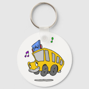 Happy School Bus Key Ring