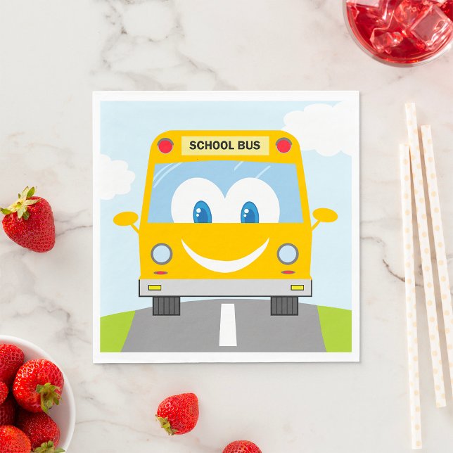 Happy School Bus Napkin (Creator Uploaded)
