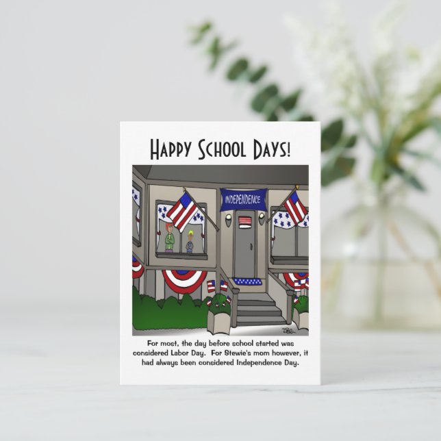 Happy School Days Postcard (Standing Front)