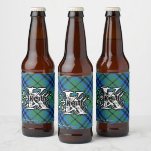 Happy Scotsman Clan Keith Tartan Monogram Beer Bottle Label