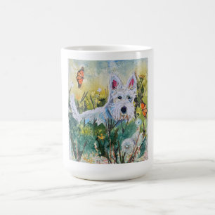 Happy Scottie in a Field Coffee Mug