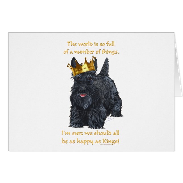 Happy Scottish Terrier King (Front Horizontal)