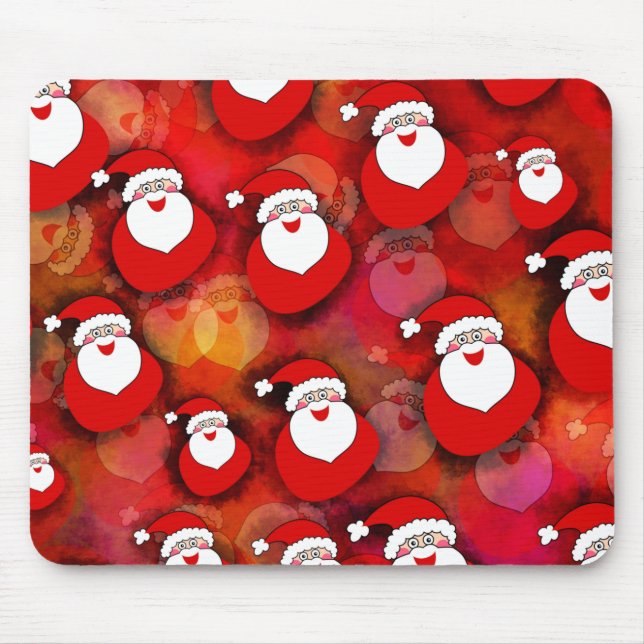 Happy Seamless Santa Claus Pattern Mouse Pad (Front)