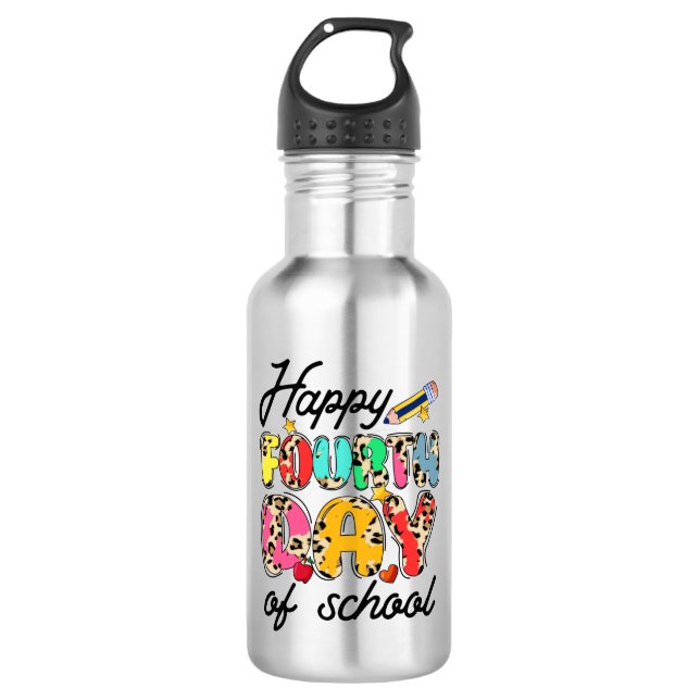 happy second day of school 2 532 ml water bottle (Front)