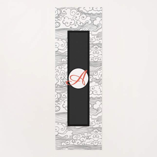 HAPPY SEED YOGA Mat WITH JAPANESE CLOUDS MONOGRAM (Front)