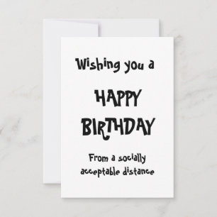 Happy Self Isolating Birthday Social Distancing