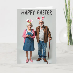 Happy Senior Couple Greeting Card