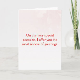 Happy shallow interpretation of romance day holiday card