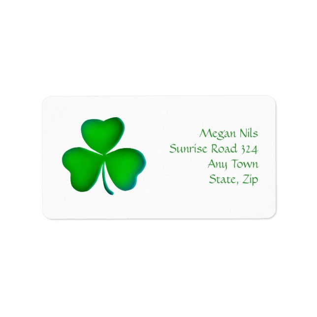 Happy Shamrock Address Label (Front)