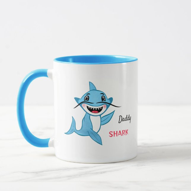 Happy Shark Family Daddy Mug (Left)