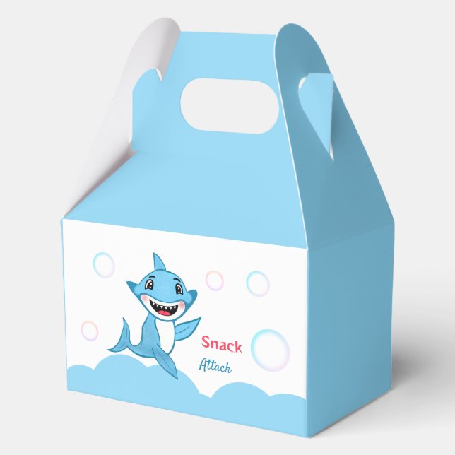 Happy Shark Family  Favour Box (Front)