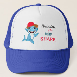 Happy Shark Family Grandma Shark Trucker Hat