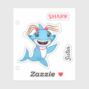 Happy Shark Family Sister Shark