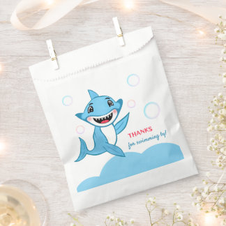 Happy Shark Family Thank You Favour Bags