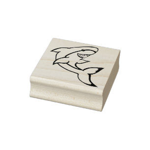 Happy Shark Rubber Stamp
