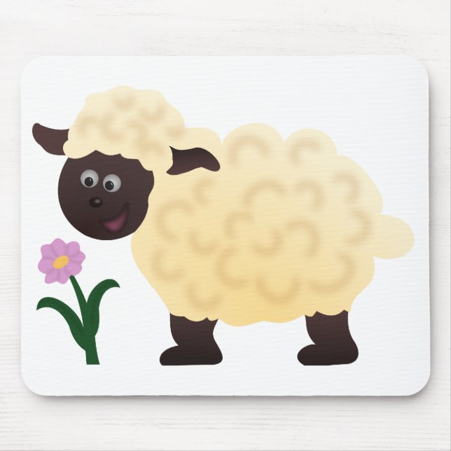Happy Sheep Mouse Pad (Front)