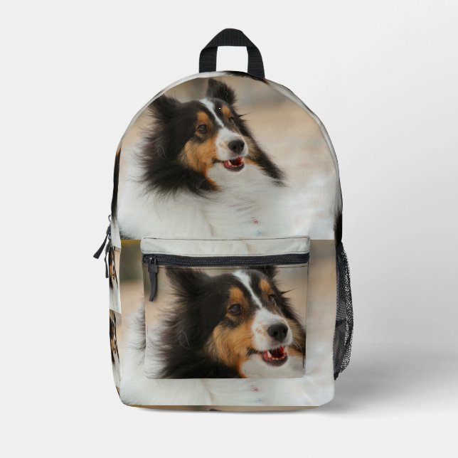 Happy Shelty Printed Backpack (Front)