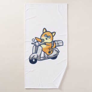 Happy Shiba Inu Bath Towel