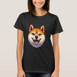 Happy Shiba Inu Dog Lover Cute Puppy Face T-Shirt