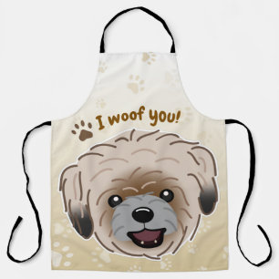 Happy Shih Tzu Dog Lover I Woof You Paws Apron