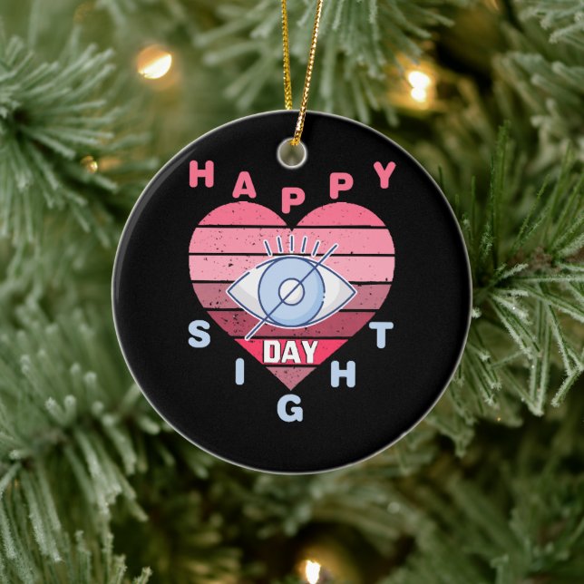Happy Sight Day Ceramic Tree Decoration (Tree)