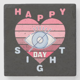 Happy Sight Day Stone Coaster
