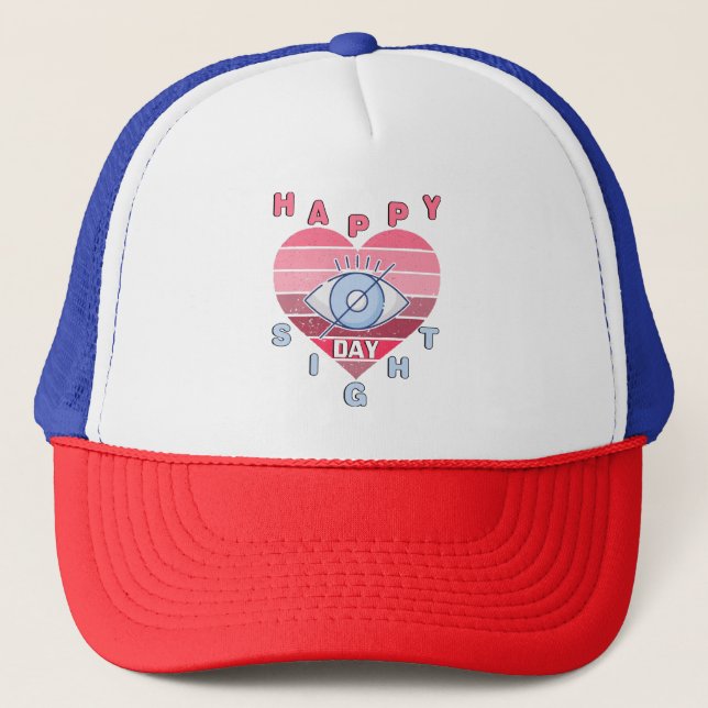 Happy Sight Day Trucker Hat (Front)