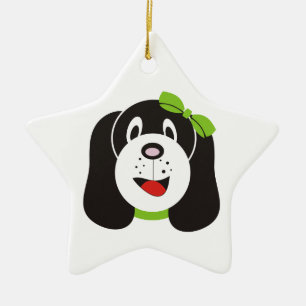 Happy silly puppy custom ornament