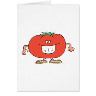 happy silly tomato cartoon