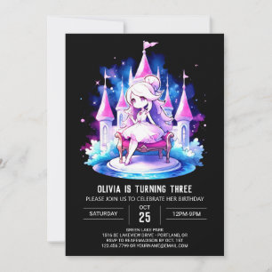 Happy Simple Princess Birthday Invitation