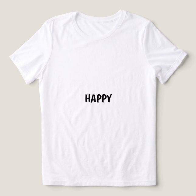 HAPPY SIMPLE Tri-Blend SHIRT (Design Front)