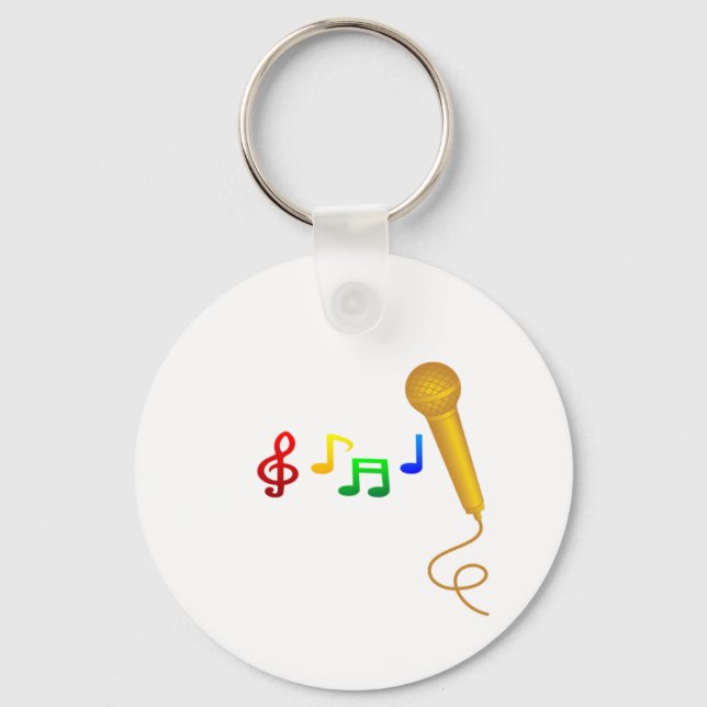 Happy Singing Music Karaoke Key Ring (Front)