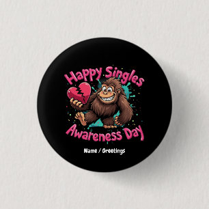 Happy Singles Awareness Day Celebrate Love 3 Cm Round Badge